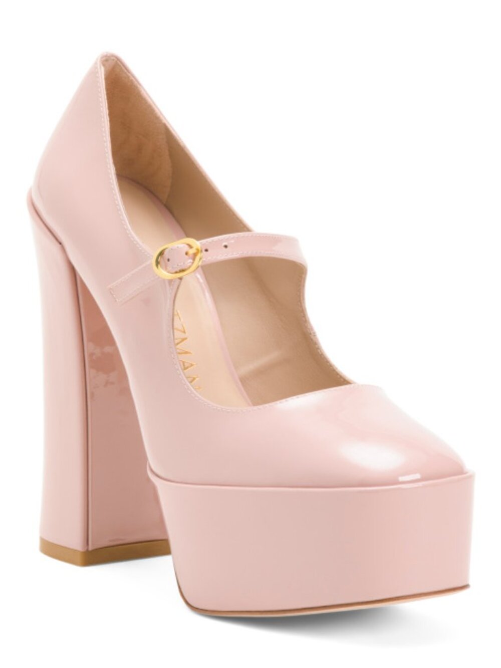 STUART WEITZMAN Made In Spain Patent Leather Skyhigh Mary Jane Pumps